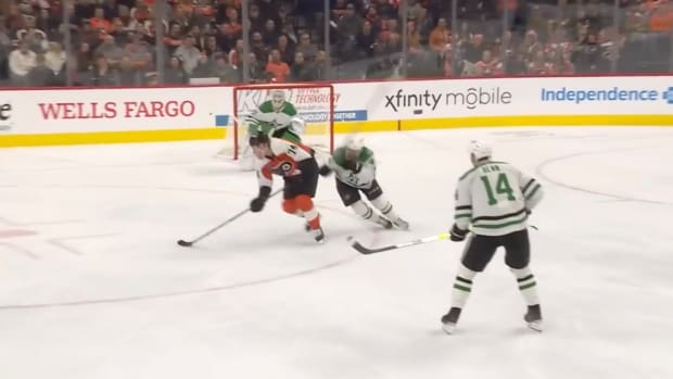 Screenshot from video of Owen Tippett’s spinning goal